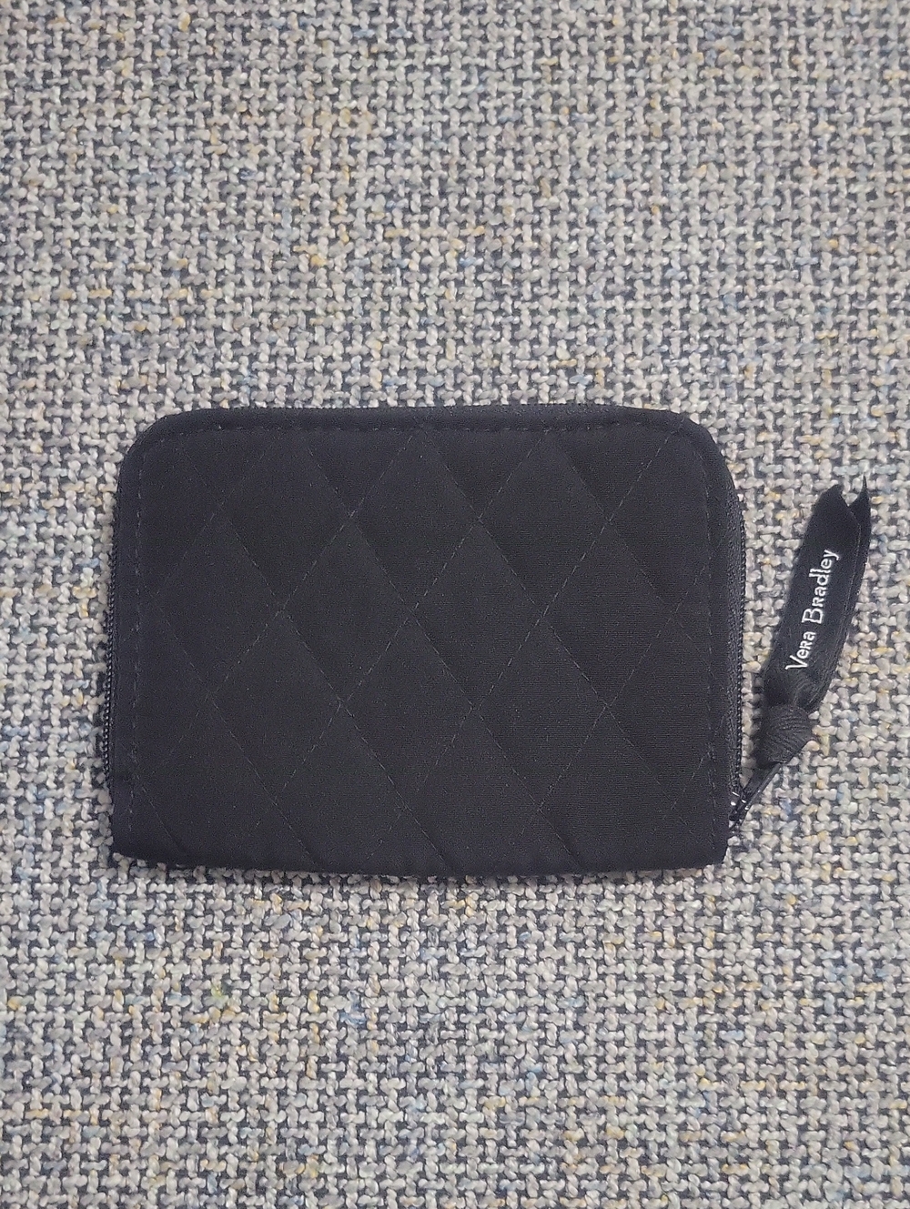 VERA BRADLEY Quilted RFID Small Zip-Around Wallet in Classic Black